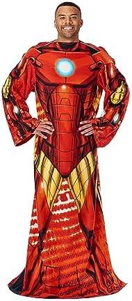 Northwest Iron Man Full Body Player Comfy Throw Blanket with Sleeves, 48" x 71", Being Iron Man