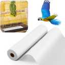 Drydiet 100 ft x 18 Inch Bird Cage Liner Disposable Parakeet Cage Liners Precut Absorbent Bird Paper Accessories for Pet Animal Parrot (White)