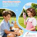Video Walkie Talkies for Kids, 2 Pack Rechargeable Kids Video Walkie Talkies with Camera, Facetime Walkie Talkie for Indoor Outdoor Games, Camping, Hiking for Boys Girls Ages 3-12