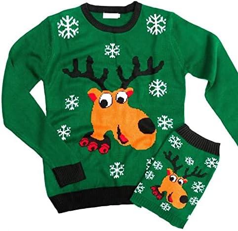 Matching Pet & Owner Sweaters - 100% Acrylic Pet Parent Dog Ugly Christmas Sweater - Rad Reindeer, Human Unisex XL (Fits Like Women's XL/Men's M) - Add Dog Sweaters to Cart Separately