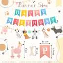 Gemscream 20 Pcs Dog Birthday Party Decoration Set Include Dog Foil Balloons Puppy Birthday Banner Paw Print Balloons Standing Cute Animal for Baby Shower Pets Themed Party Supplies Favors