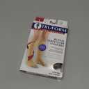Truform Short Length 30-40 mmHg Compression Stockings for Men and Women, Reduced Length, Open Toe, Beige, Large (short length)