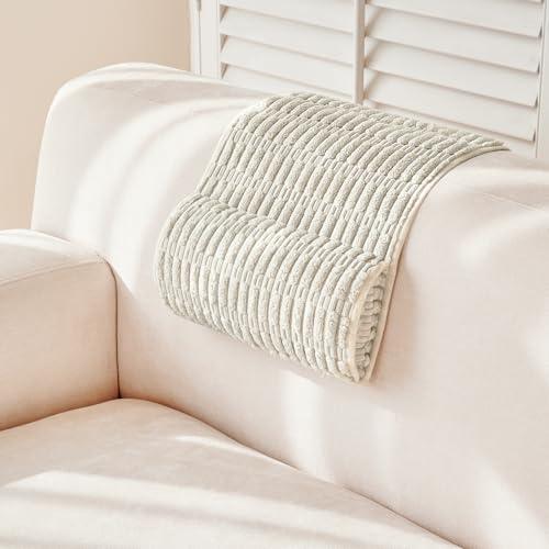 BETTELOOM Headrest and Support Pillow,Recliner Pillow for Neck, Head, or Foot for Office or Massage Chairs, Neck Pain Relief and Cervical Support. Nonslip, Zipped Cover.(Cream, 5.5" Wx13 Lx3 H)