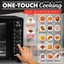 Gourmia French Door Air Fryer Toaster Oven – 6-Slice Capacity, FryForce 360°, Digital Display with 17 Cooking Presets, Black