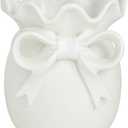 Mud Pie Small Stoneware Bow Vase (7" x 6" dia)