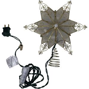 Kurt Adler UL3131 10-Light 6 Pt. Capiz Star Treetop