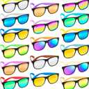 32 Pack Sunglasses Bulk with UV Protection, 16 colors Neon 80s Retro Plastic Sun Glasses Toy, Summer Pool Party Favors, Beach Party Supplies, Gift for Birthday Goody Bag Filler School Classroom Prizes
