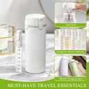 4 in 1 Travel Dispenser Bottle, 4 Pack 30ML Travel Bottles for Toiletries, Refillable, Leak Proof, Portable, for Travel, Camping, Business Trip, for Face Wash, Body Wash, Lotion, Toner (White)
