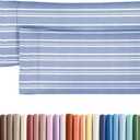 Body Pillowcases Set of 2-20x54 Long Body Pillow Case - Soft Body Pillow Cover for Sleeping & Side Sleepers - Comfy, Wrinkle & Fade Free - Machine Washable w/Envelope Enclosure Blue Stripes 3