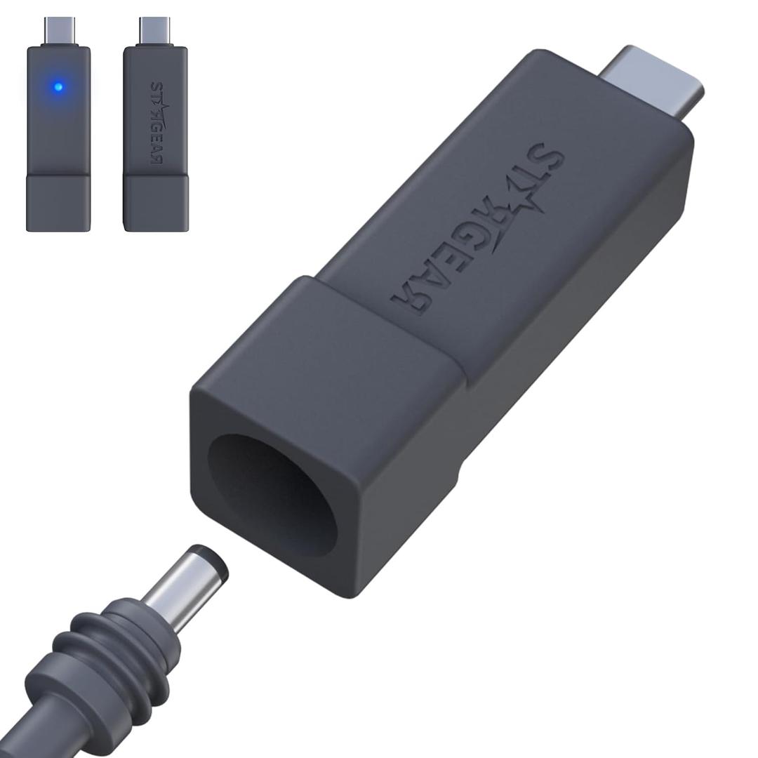 Starlink Mini Cable Adapter, USB C to DC Adapter Power Cable Adapter for Starlink Mini, USB C Male to DC Female for Power Cord Work with 20V/65W, 20V/100W, 28V/140W PD Power Source (Grey)