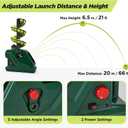 Furlihong 3819BH Portable Tennis Ball Machine 5 Adjustable Angles, 2 Power Levels, 4 Serve Intervals, Up to 30 MPH, for All Skill Levels Training