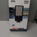 Solar Street Lights Outdoor, 21000LM 6500K Motion Sensor Solar Lights Waterproof, Dusk to Dawn Solar-Powered Flood Lights with Remote, Commercial Area Lighting for Parking Lot Driveway Garage, 2-Pack