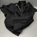 GRACE KARIN 2024 Women's Fashion Trench Coat Notch Lapel Double Breasted Thick A Line Pea Coats Jacket with Pockets Black XL