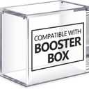 1 Pcs Acrylic Magnetic Case Compatible with TCG Booster Box Protective Case Stackable 4mm Thick Magnetic Closure Box Gifts for Collectors, Cards Not Included (Booster)