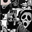 Compatible for Samsung Galaxy S22 Plus 5G Case, Cute Skull Skeleton Scary Face Designed Cool Fun Funny Phone Case, Soft TPU Cover for Women Girls Boys Teens Kids (Black)