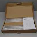 YALLOVE 2 Pack 23.75 Inch Gold Wedding Flower Stand Metal Vase Column Stand Geometric Centerpiece Vase for Home Party Wedding Decorations, Rectangular Flower Display Rack