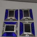 Aolyty Solar Driveway Dock Lights, IP68 Waterproof Solar Deck Light Outdoor Warning Step Lights Reflective Road Marker for Sidewalk Stair Garden Pathway Walkway (4 Pack, Blue)