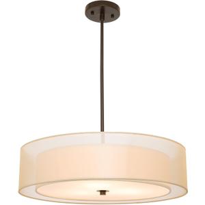 VONLUCE 3-Light Drum Chandeliers, 20" Pendant Light Fixture with 2-Layer Fabric Shade E26 Bases, Adjustable Swivel Joint Hanging Light Fixture for Bedroom Living Room Kitchen Hallway, Matte Black (20inch)