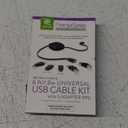 Emerge Tech ReTrak ETPRU6M Universal USB Extension Retractable Cord, Black, 6 feet