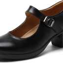 Mary Jane Shoes Women Black Heels Comfortable Dress for Women Platform Mary Janes Dressy Pumps Business Casual Work Office Shoes (9.5)