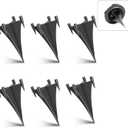 Replacement Stakes for Solar Ground Light, 6 Set Reinforced Plastic Ground Spikes, Replacement Parts for Solar Pathway Disk Light and Garden Glass Ball Outdoor