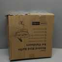 Heated Bird Baths for Outdoors, 100W Heated Bird Bath for Deck Railing, Heated Birdbath with Thermostat Control, Heated Bird Bath for Outside Winter Garden Patio Yard (Gray)