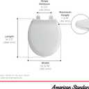 American Standard 5503B00B.020 Transitional Slow-Close Round Front Toilet Seat, White, 16.63"L x 14.19"W