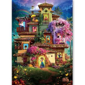 Magic House Backdrop,7x5FT Magical House Background Magic Movie Banner Party Decor Cartton Theme Birthday Party Backdrop Supplies for Girls (Encanto#1)