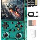 Anbernic RG35XX Pro Retro Handheld Game Console , RG 35XXPro Support HDMI TV Output 5G WiFi Bluetooth 4.2 , 3.5 Inch IPS Screen Linux System Preloaded 4353 Games 3200mAh Battery(Transparent Teal-New)