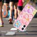 for iPhone 16 Plus Wallet Case with Card Holder, Cute 3D Oil Painting Floral Crossbody Case with Kickstand [Screen Protector+Camera Lens Protector] Flip Cover for iPhone 16 Plus, Rose Gold