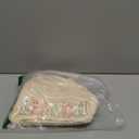 Lunch Bag for Women Insulated For Men PU leather Small Office Work lunch with Chenille Letters Leakproof Freezable Cooler Reusable Portable Box (White)