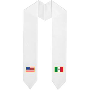 Sasylvia Mexican Graduation Stole Sash Country Flag Grad Stole for International Students