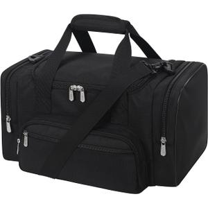 Small Duffel Bag 17 inch Carry On Weekender Bag for Travel Gym Sport (17x10x9 in) - Black