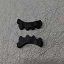 HLOES Toe Spacers for Women and Men, Toe Separators for Pedicure, Bunion Corrector, Hammer Toe Straightener, Plantar Fasciitis, Toe Spreaders for Foot Pain Relief and Foot Health. (2, Black)