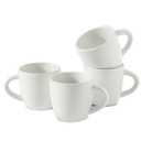 Hasense Espresso Cups Set of 4 Perfect for Demitasse, Cappuccino, Tea Bag and Juice, 5 Ounce Ceramic Stackable Mini Coffee Mugs Suit for Espresso Machine and Coffee Maker, White