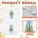 Chinoiserie Christmas Kitchen Towels, Blue Bow Coquette Christmas Tree Dish Towels for Kitchen Bathroom,Light Blue Christmas Hand Towels for Bathroom, Grandmillennial Decor,16x24 Inches Set of 2