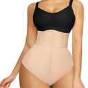SHAPELLX High Waisted Body Shaper Shorts Shapewear for Women Tummy Control Thigh Slimming Slip Shorts Butt Lifting Shapewear (Small)