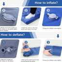 FNARMW Double Sleeping Pad Camping, Self Inflating 6'' Extra-Thick 2 Person Pillow Built-in Foot Pump Waterproof Inflatable Sleeping Mat Backpacking, Tent, Hiking, Portable Camping Pad (Navy Grey)