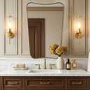 ANDY STAR Irregular 24"x30" Brushed Gold Bathroom Vanity Mirror