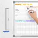 Fitness Tracker Magnetic Whiteboard Workout Plan Dry Erase Board for Wall 24'' x 18'',Hanging Mounted Weekly Fitness Tracker Gym Exercise Tracker Schedules and Checklists