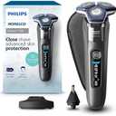 Philips Norelco Shaver 7300, Rechargeable Wet & Dry Electric Shaver with SenseIQ Technology, Pop-up Trimmer, Charging Stand, Click-on Nose Trimmer, & Travel Case, S7887/92