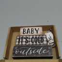 Yousoontic 4 Pcs Winter Snowman Wooden Table Decorations Rustic Signs Tiered Tray Decor Wood Farmhouse Vintage Ornaments Winter Christmas Gift Centerpiece Tabletop Xmas Decor for Entryway Home Desk