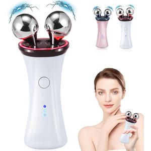 Microcurrent Facial Device - Electric Face Lifting & Toning for Face & Neck for Mother & Companion - Handheld Skin Care Device (White)