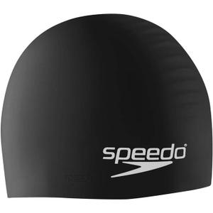 Speedo Unisex-Youth Swim Cap Silicone Junior (Black)