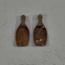 Big Coffee Scoop Shovel, 2pcs Large Ground Coffee Scoop, Wooden Bean Salt Spoons, Wood Serving Spoons for Beans Powder Sugar from Big Jars Canisters, Multifunctional Kitchen Scoop (6.3inch Big Acacia 2Pcs)