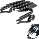 Mofun Detachable Luggage Rack Gloss Black Compatible with Harley Touring, Stealth Style Luggage Rack Fit Street Electra Road Glide Road King 2009-2025 Accessories