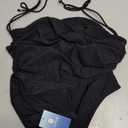 CUPSHE Women's Swimsuit Bikini Bottom Swim Skirt Mesh Side Ruching Drawstring Full Coverage Medium