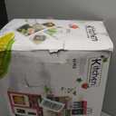 Red Kids Play Kitchen Set, Toddler Kitchen Playset with Sound & Light, Cooking Stove with Steam, Play Sink, Play Food Toy and Kitchen Accessories, Kitchen Toy for Kids Girls Boys - Red