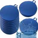 Waterproof PU Outdoor Seating Cushions Square/Round Flexible Seating Floor Cushions with Handle, Portable Classroom Seating Handles, Chair Pads/Cushion Stackable for Classroom(15,10pcs:30cm/12in)