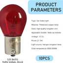 10 PCS 1156 Turn Signal Bulb, 12V 21W BA15S Turn Signal Lamp, High Brightness Long Life Miniature Bulb, for Cars Motorcycles (Red)